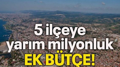 5 ilçeye yarım milyonluk ek bütçe!
